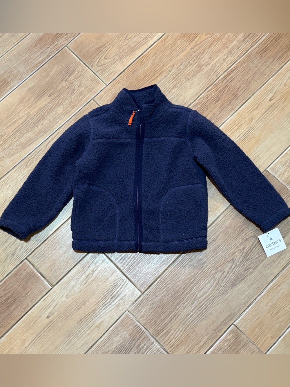 Carter's Navy Kids Sherpa Fleece Jacket- New